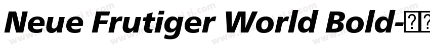Neue Frutiger World Bold字体转换